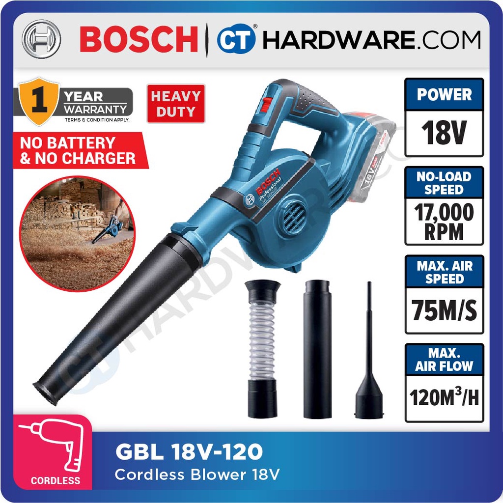 Bosch Air blower GBL18V-120 rechargeable 18V lithium battery blower  computer dust collector electric hair dryer