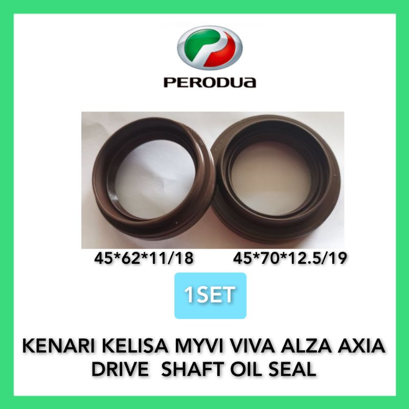PERODUA KENARI KELISA MYVI VIVA ALZA AXIA DRIVE SHAFT OIL SEAL SET 2PCS Shopee Malaysia