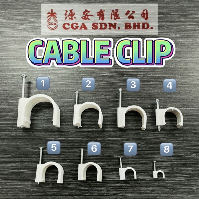 PVC CABLE CLIP ｜WALL INSERT ELECTRIC WIRE CABLE NAIL CLIPS（35/26/25/22