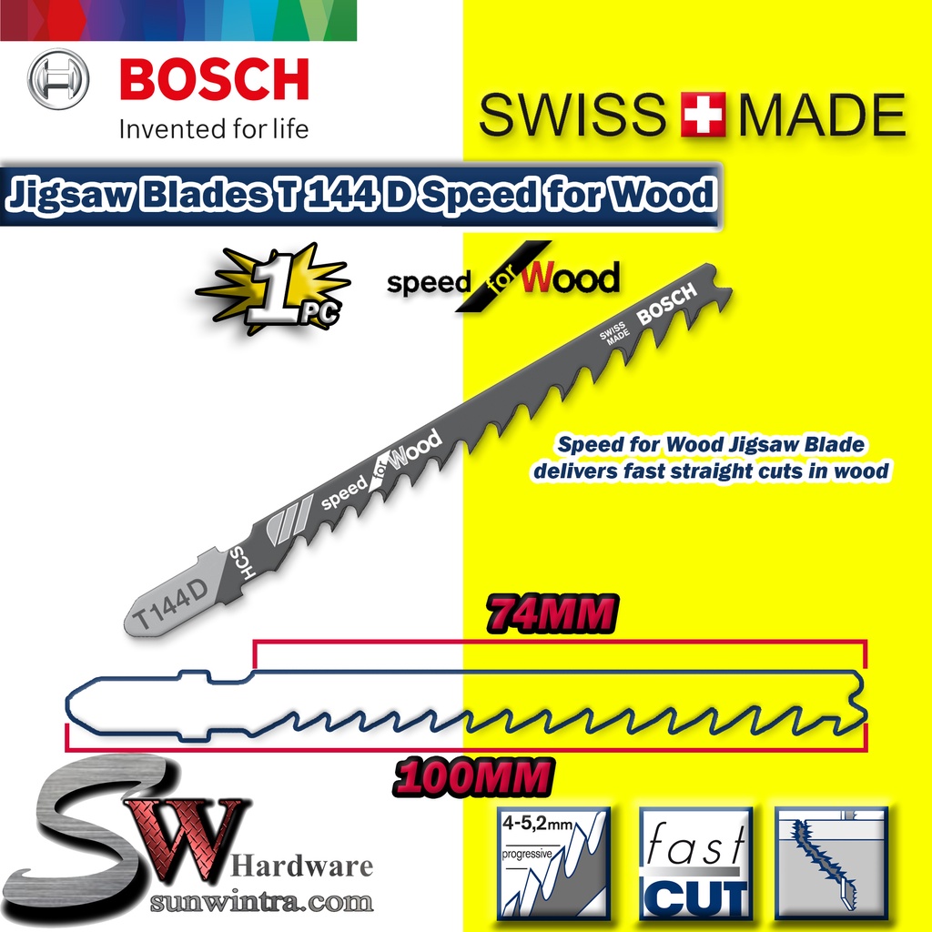 Bosch Jigsaw Blade T 144 D Speed For Wood T-144D T144D 1PC / 5PCS ...