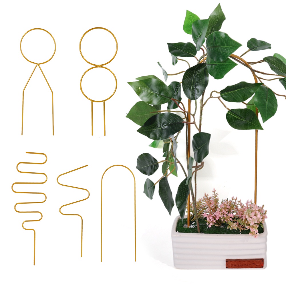 Vine Growth Climbing Frame Geometric Rustproof Metal Creative Potted ...