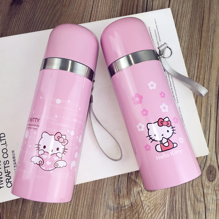 Hello Kitty Stainless Steel Cute Thermos Cup Water Bottle Kitchen