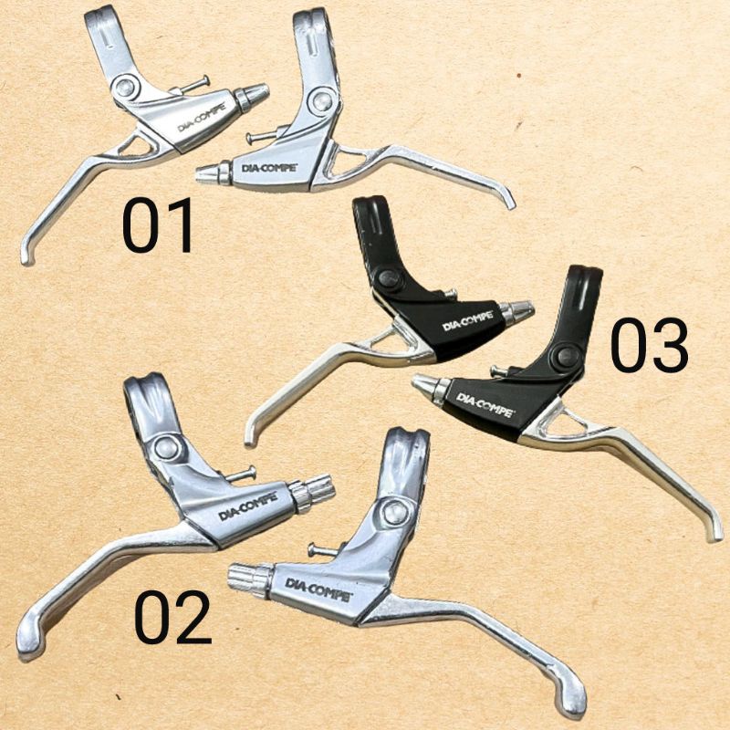 Silver Bicycle Brake Handle Vintage Classic Full Alloy Handle