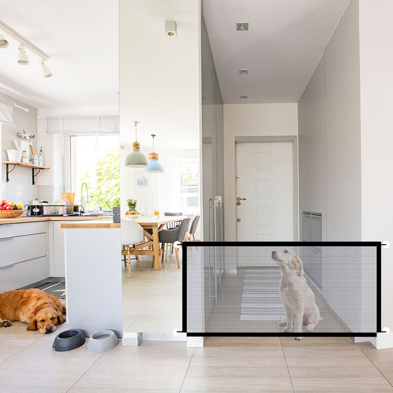 Ready Stock Pet and Baby Gate Magic Mesh Pet Gate Enclosure Fences