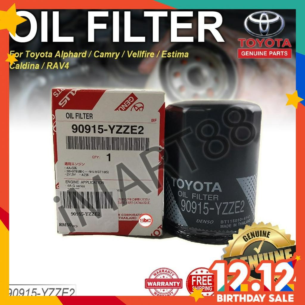 Original Toyota Oil Filter 90915-YZZE2 Penapis Minyak Harrier Alphard ...