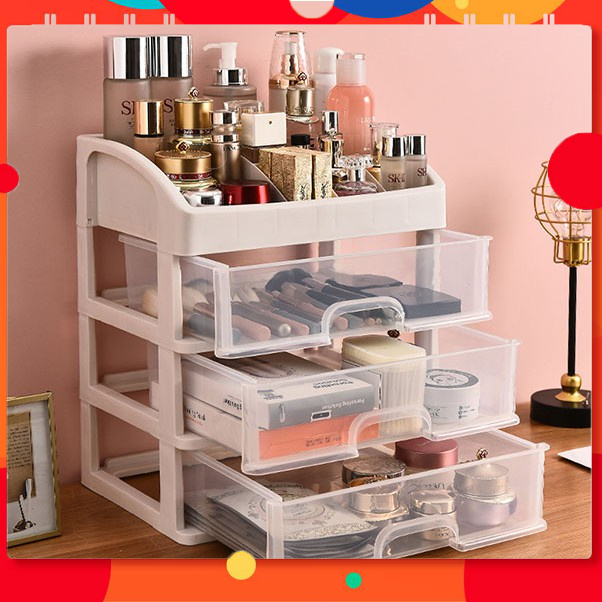 Transparent 4-Storey Plastic Cosmetic Shelf | Shopee Malaysia