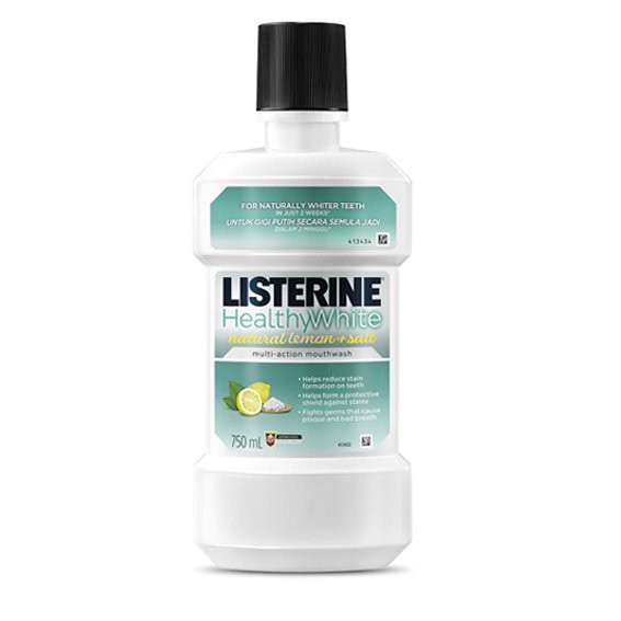 Listerine Healthy White Natural Lemon + Salt Multiaction mouthwash