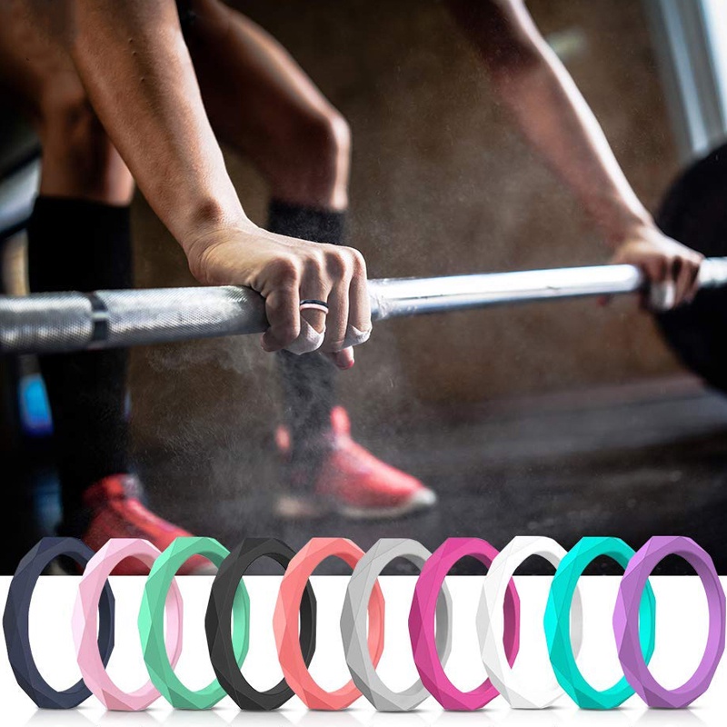 1PC Womens Hypoallergenic Crossfit Flexible Silicone Rings High Guality ...