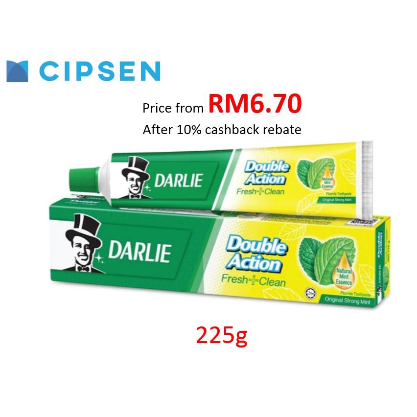 Darlie Double Action Toothpaste 225g/Ubat Gigi Original Strong Mint