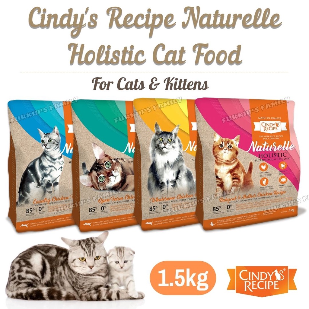 Cindy's Recipe Naturelle Super Premium Holistic Cat Dry Food (1.5kg ...