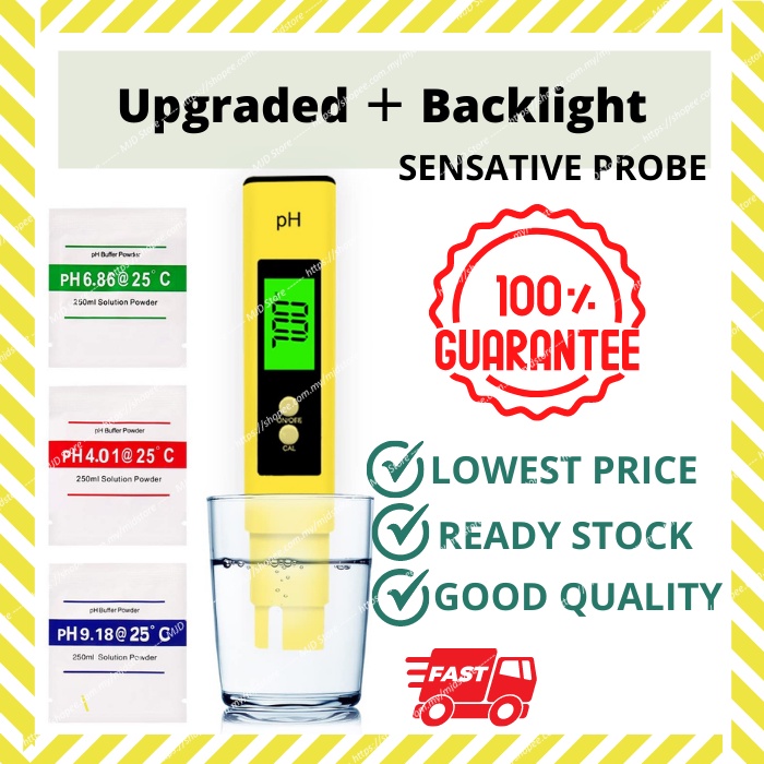 Portable Digital pH Meter Aquarium Water Tester Hydroponic Monitor Acid