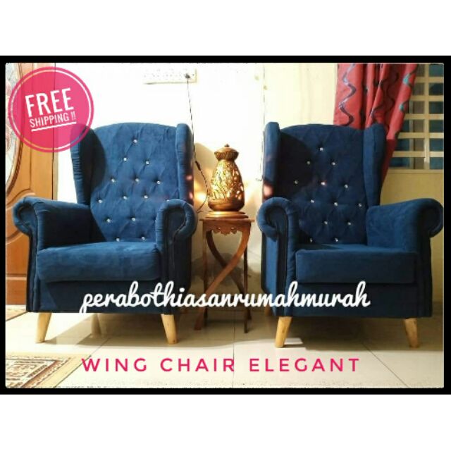 WING CHAIR ELEGANT MURAH ALA DIRAJA SINGLE SOFA Shopee Malaysia - Main Image