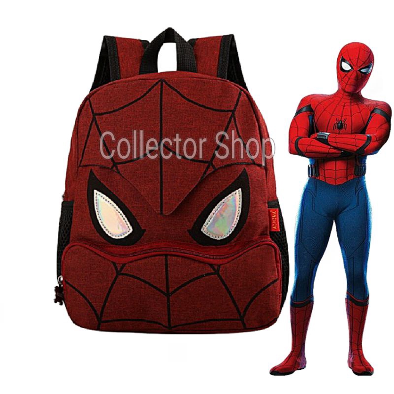 Red Spiderman Kids Bagpacks Cartoon Marvel Backpacks School kids Bags ...