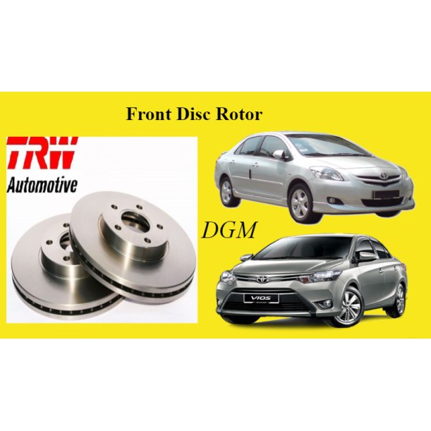 TRW Toyota Vios NCP93 NCP150 NSP151 2008-2017Y G/S Spec Front Disc ...