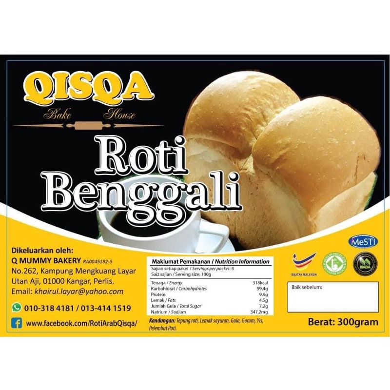 TEPUNG PREMIX ROTI BENGGALI (QISQA) | Shopee Malaysia