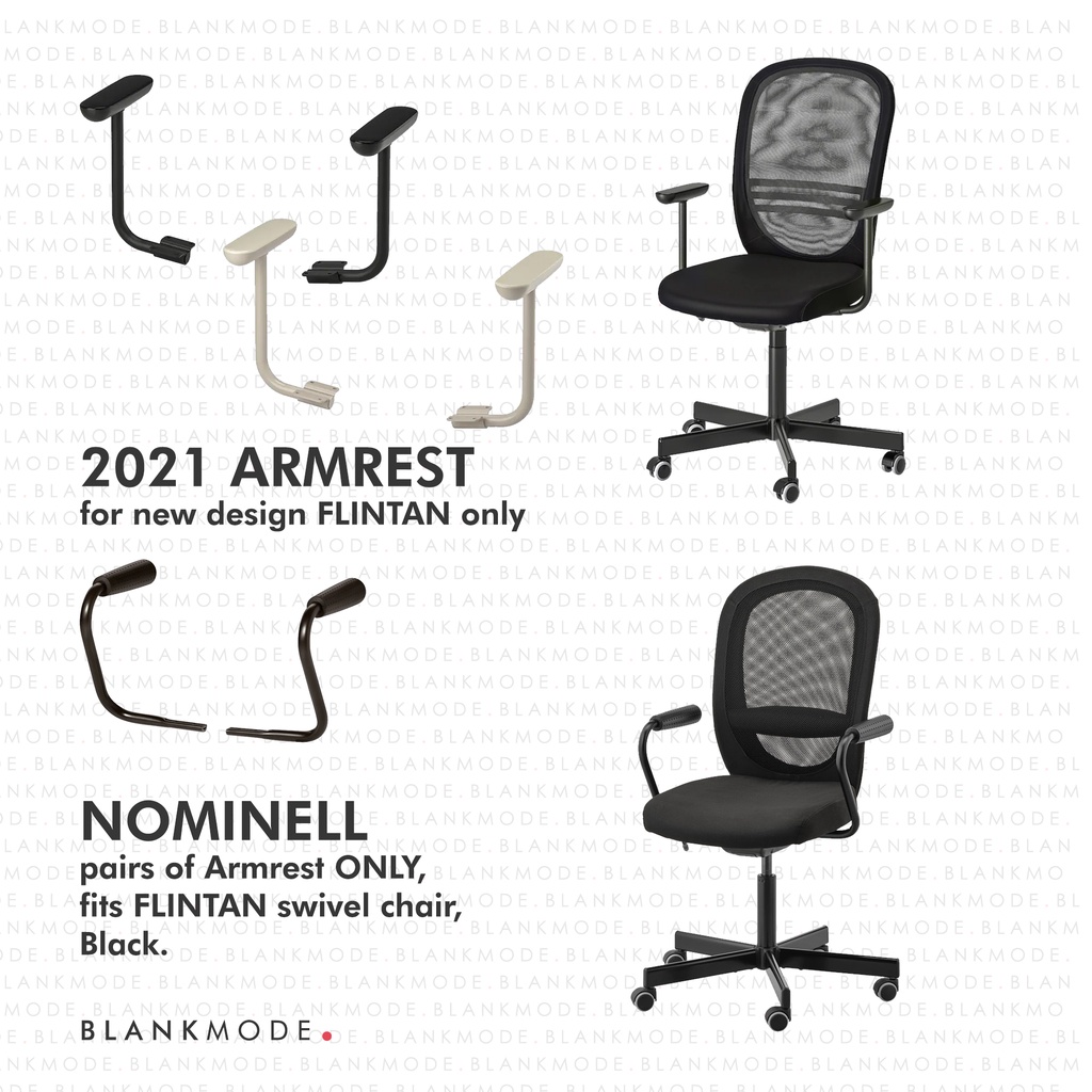 IKEA Nominell pairs of armrests for Flintan Armrest Swivel Chair Shopee Malaysia