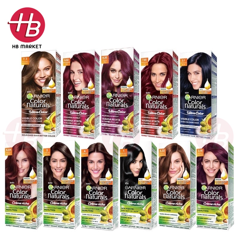 Garnier Color Naturals Cream Hair Color / Hair Dye 50ml Cream Riche / Ultra Color Shopee