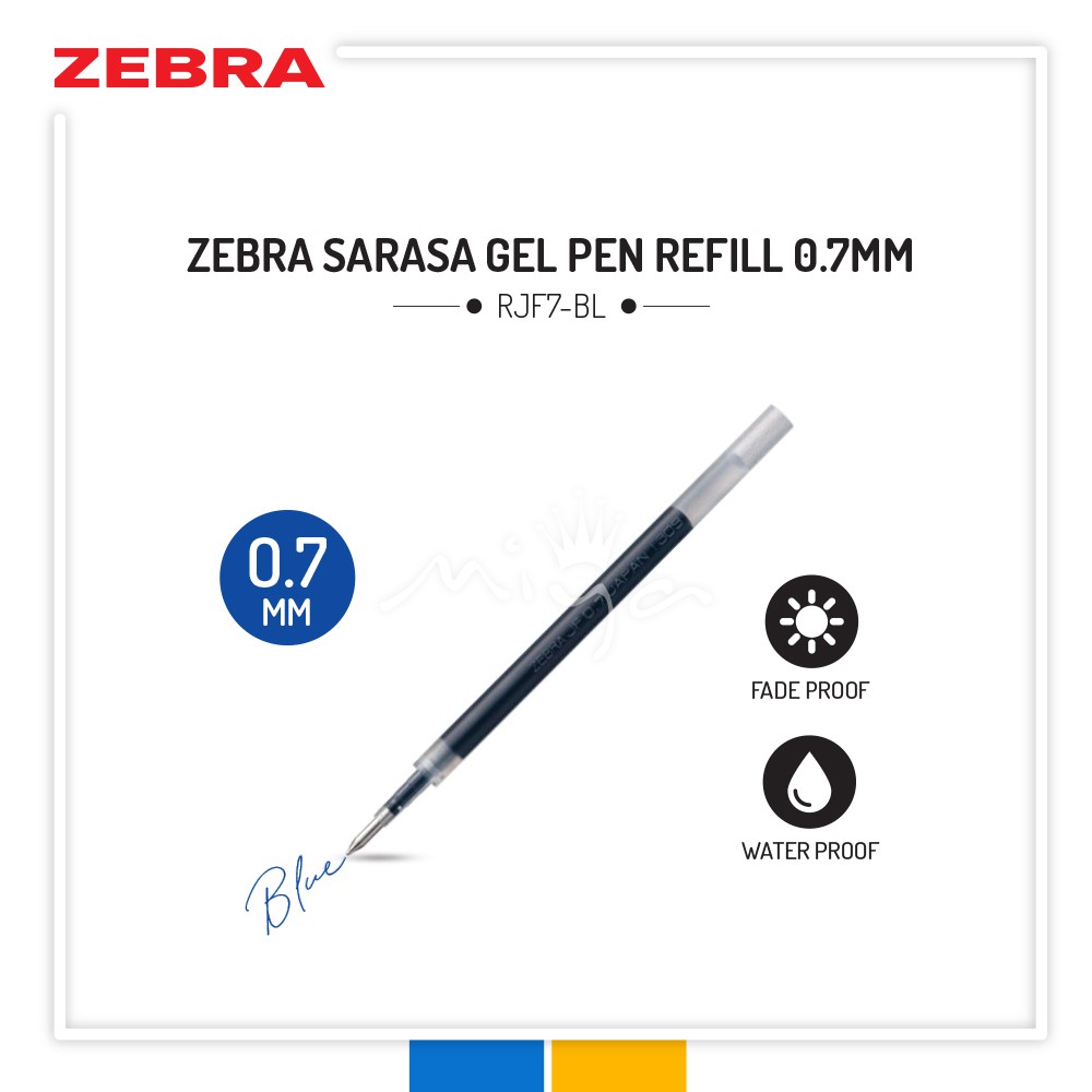 [REFILL] ZEBRA RJF5 / RJF7 SARASA GEL PEN REFILL 0.5MM / 0.7MM - BLUE ...