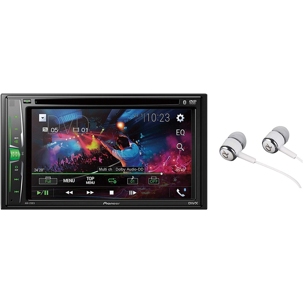 Pioneer AVH210EX Double DIN Bluetooth InDash DVD/CD AM/FM Front USB