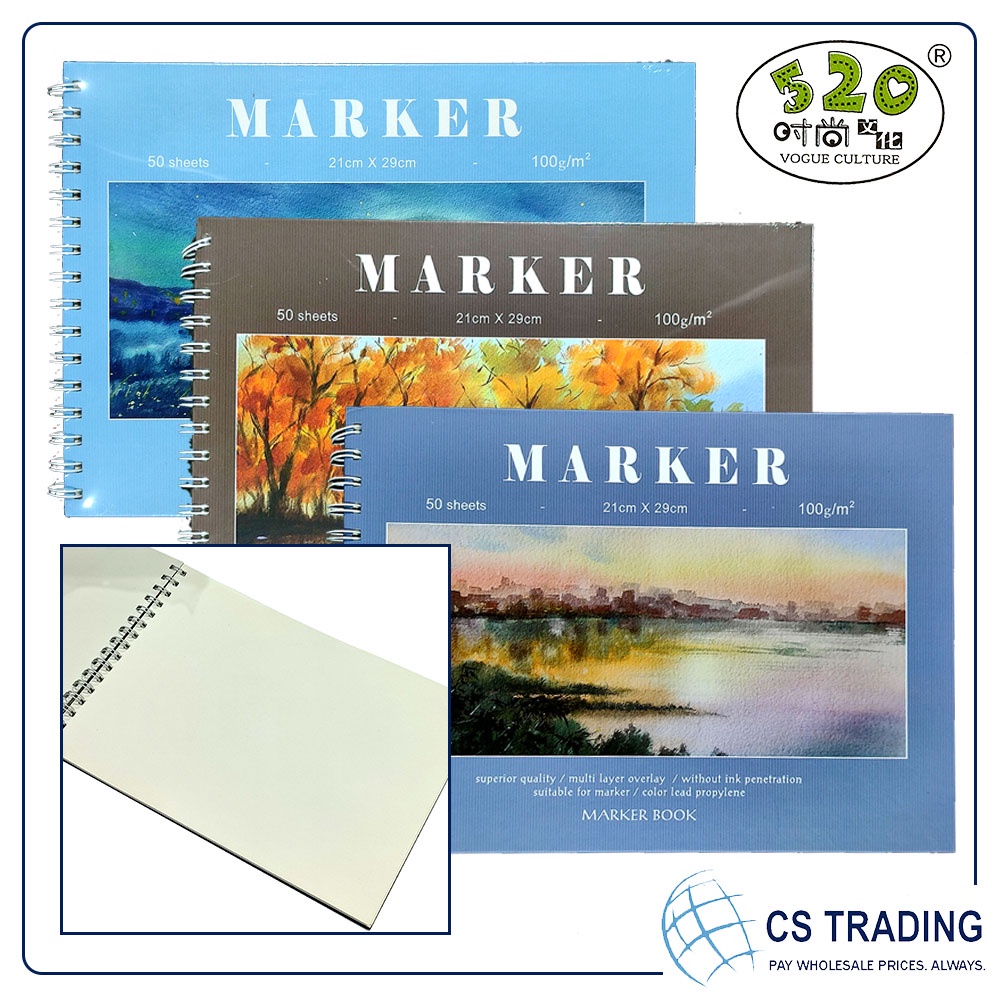 A4 Hard Cover Marker Pad 50 Sheets 100gsm A4 Superior Marker Pad