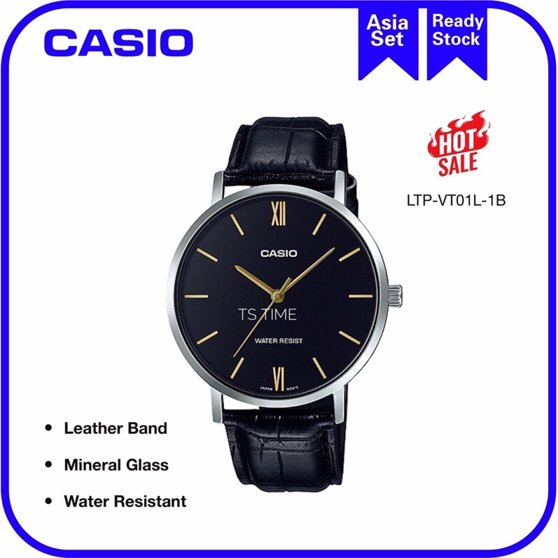 CASIO Ladies Watch LTP-VT01L-1B / LTP-VT01L-1 / LTP-VT01 | Shopee Malaysia