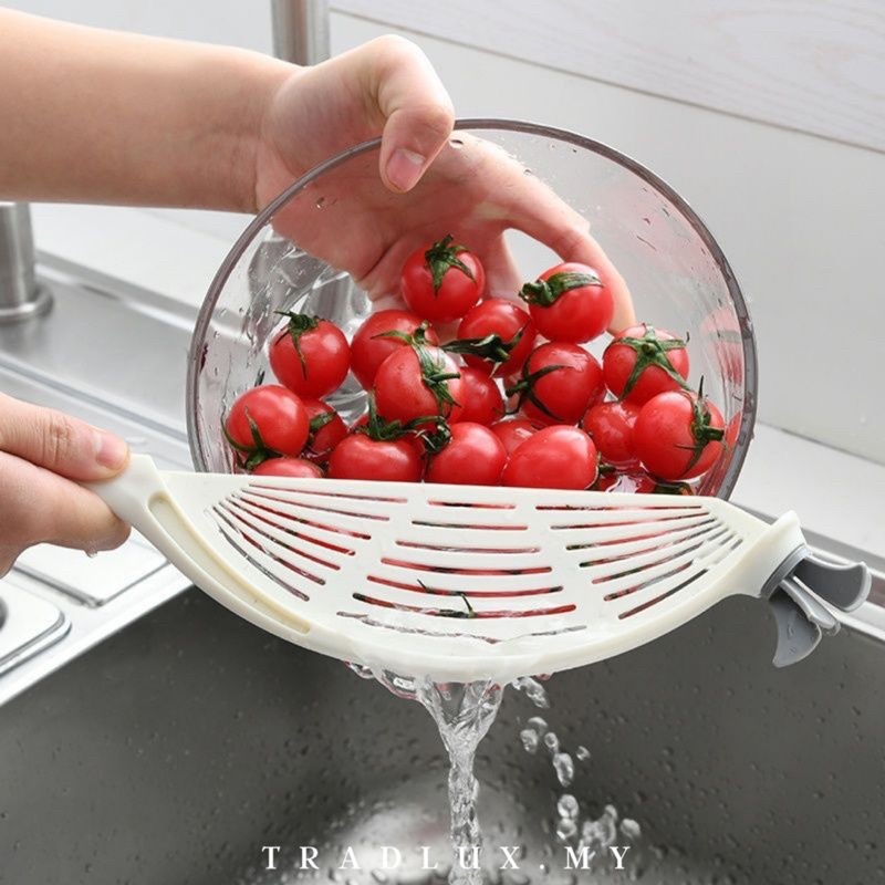Tradlux Kitchen Rice Washing Colander Strainer Filter Drain Board Clean ...