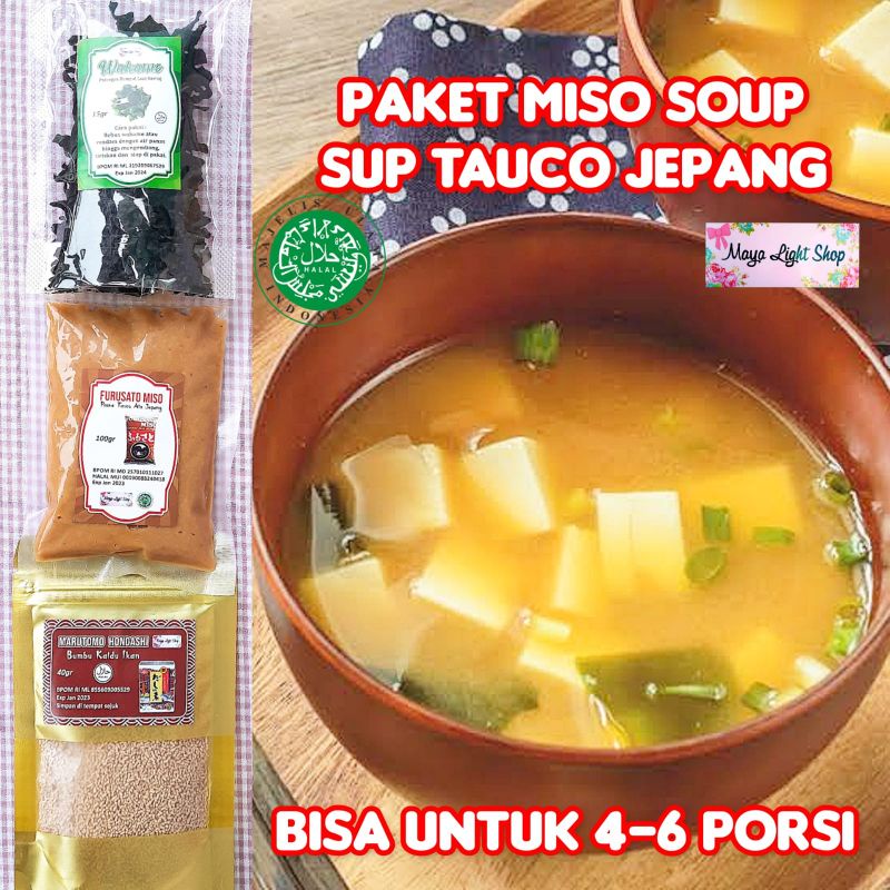Miso Soup Package (miso, Dashi, wakame) Japanese tauco Fish Broth