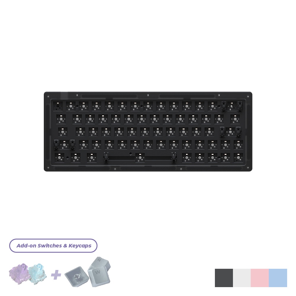 AKKO Dracula Castle 5075B Plus / 3084B Black &amp; Pink RGB LED Mechanical Keyboard, 64-Keys Barebone