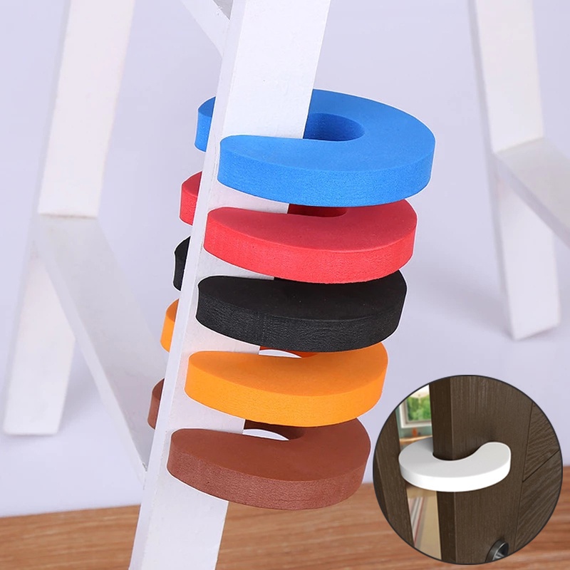[Random Color ]Highly Elastic EVA Ctype Protective Door Stopper / Anti