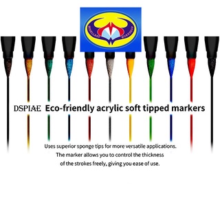 DSPIAE - MK/MKF Soft Tipped Markers (Basic and Fluorescent, 18 Colors)