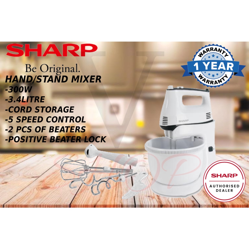 SHARP 300W HAND/STAND MIXER(3.4L) EMS60WH | Shopee Malaysia