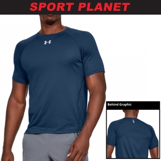 Under Armour Men Heat Gear Qualifier HexDelta Short Sleeve T-Shirt Baju  Lelaki (1326587-437) Sport Planet 22-11