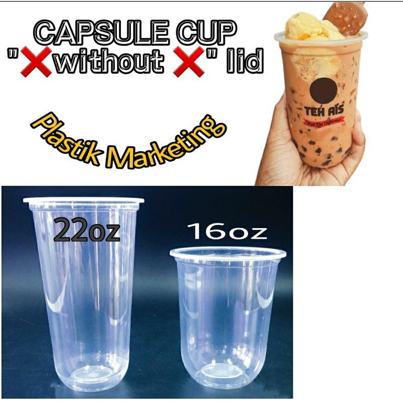 16oz And 22oz Bubble Tea Cup Capsule Cup U Shape Cup Taiwan Boba Cup U Seal Cup 7453