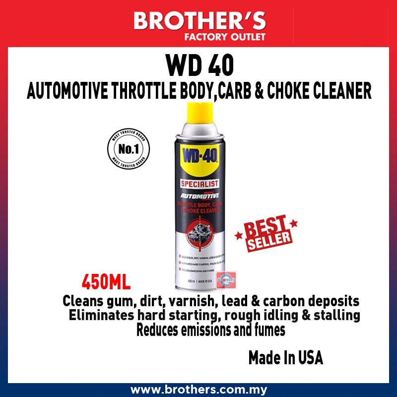 WD40 AUTOMOTIVE THROTTLE BODY , CARB & CHOKE CLEANER TB 450ML WD40