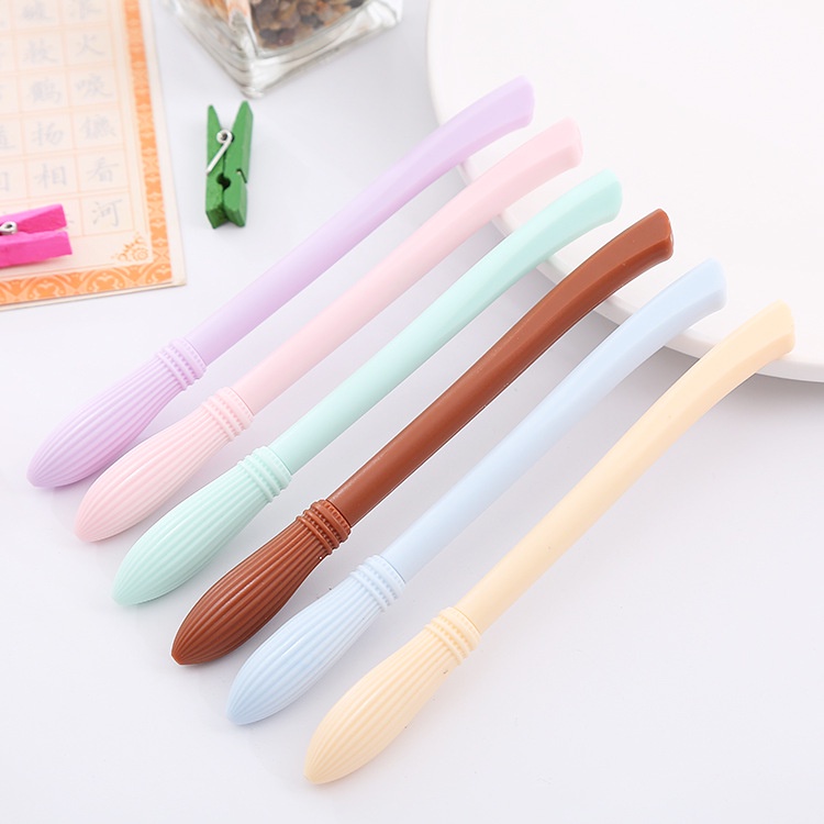 Student gel pen creative macaroon color broomstick styling pen cute ...