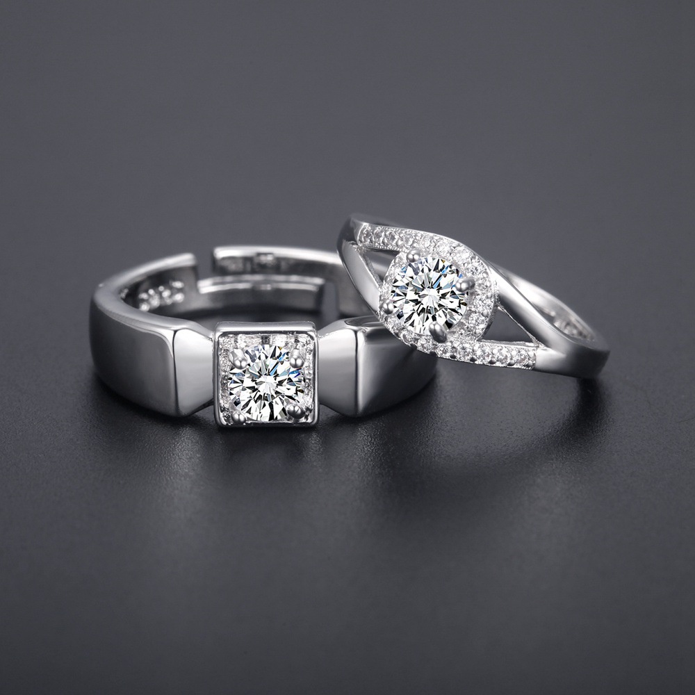 【Ready Stock KL PROMOSI】Couple Rings Gift S925 Silver Man Men And Woman ...