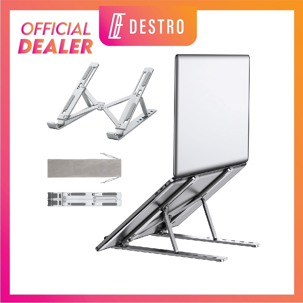 Destro Laptop Stand Support Heat Dissipate Ergonomic Foldable Multi ...