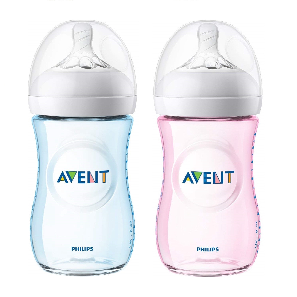 Philips avent Natural Response Pack: 1 Baby Bottle 125ml + 2 Baby Bottles  260ml + 1 Baby Bottle Cleaning Brush Clear