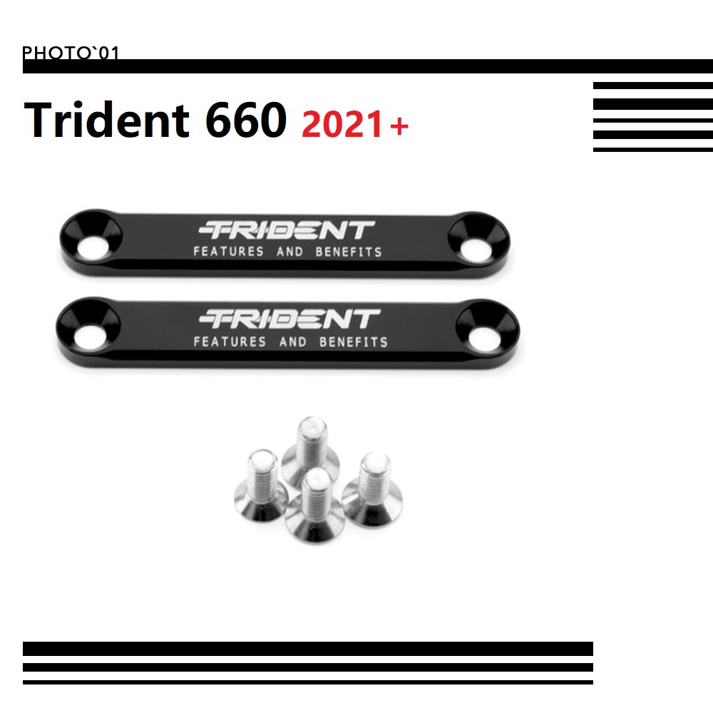 PSLER For Triumph Trident 660 Footrest Bracket Footpeg Foot Peg Logo Decoration Cover 2021 2022