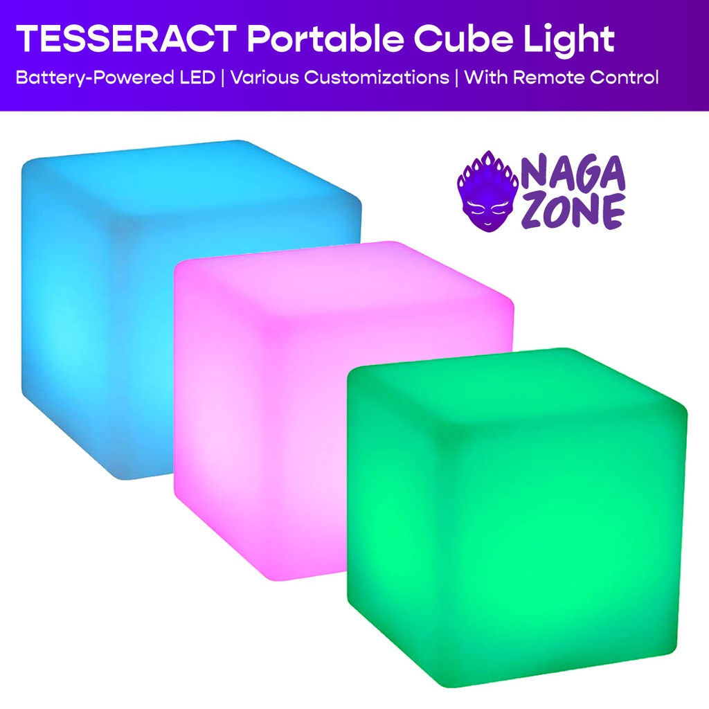 Tesseract LED Cube Lamp Light RGB Table Desk Lamp With Remote Control ...