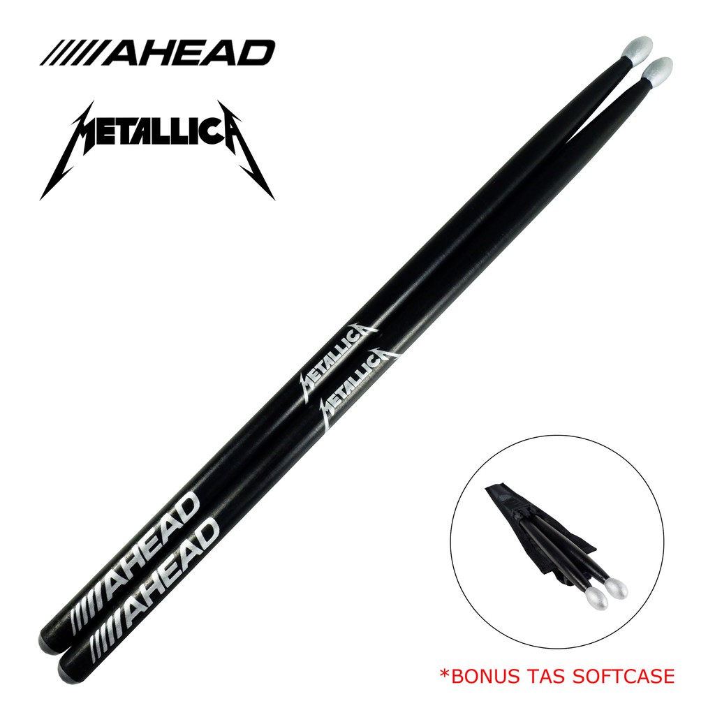 Metallica AHEAD Drum Stick BONUS STKD 17 Drum Stick Softcase Bag Shopee Malaysia