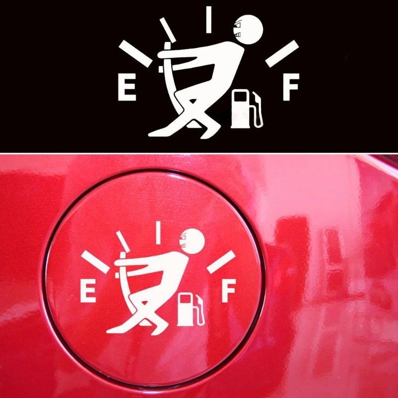 Minyak Fuel Tank Empty Sticker Car Motorcycle Body kosong Graphic Decal ...
