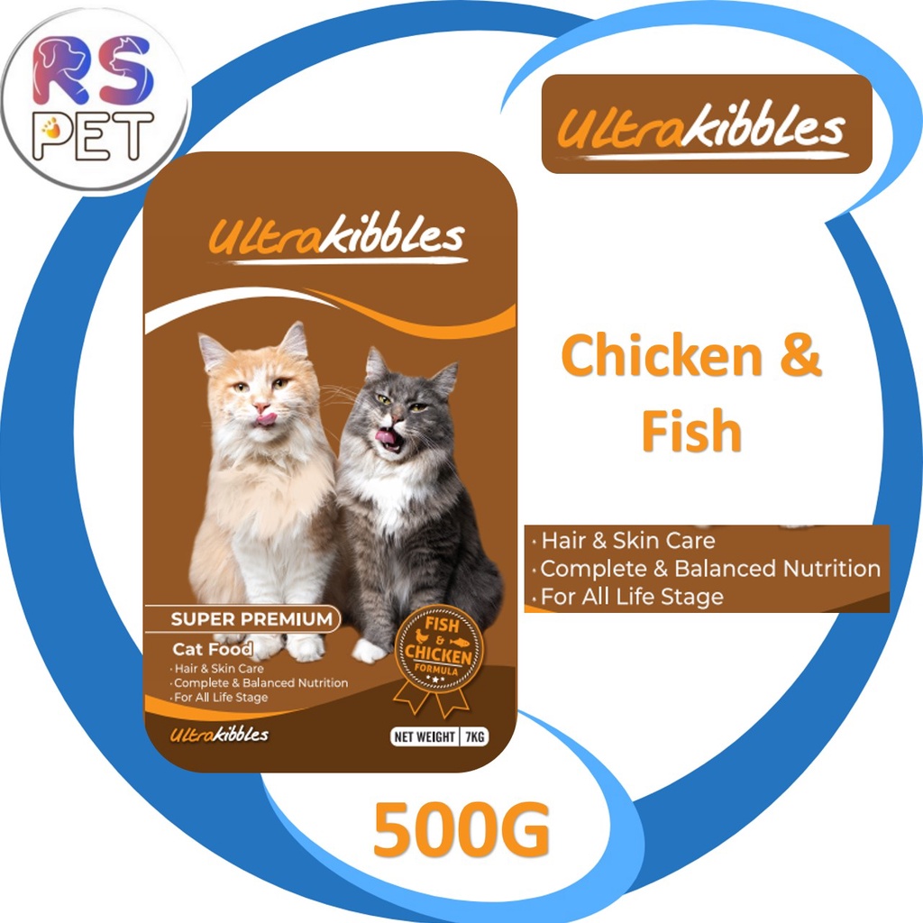 Ultra Kibble Super Premium Hair & Skin Cat Dry Food (Chicken & Fish ...