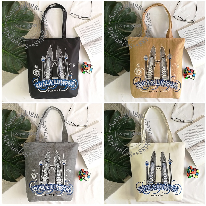 Tote bag klcc malaysia tote bag canvas bag klcc malaysia bag murah klcc malaysia bag kuala