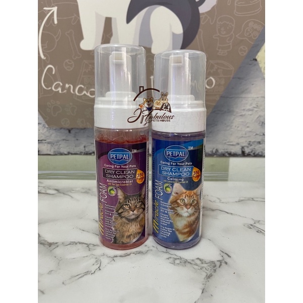 Petpal Miracle Foam Dry Clean Cat Shampoo 150ml (Antimicrobial/Calming