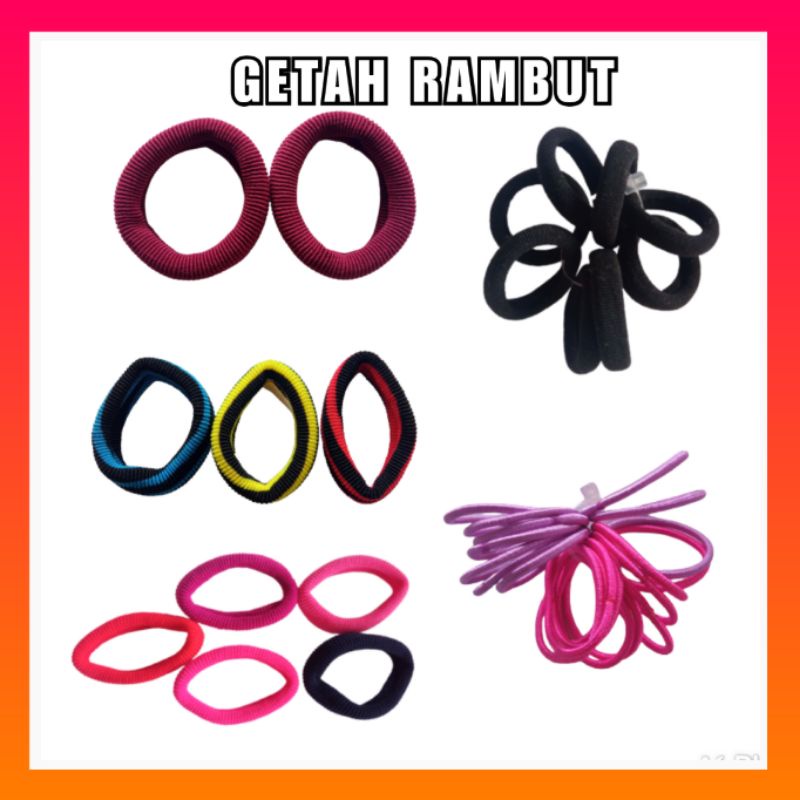 RAFFLESIA Hair Tight Scrunhie Getah Rambut Kain Getah Rambut Kanak ...