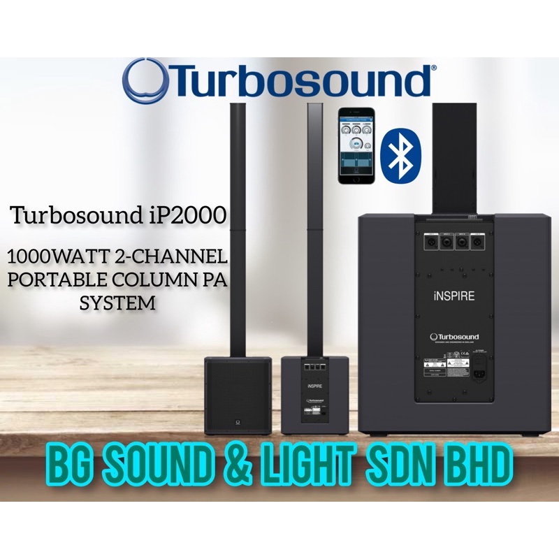 Turbosound iNSPIRE iP2000 V2 1000 watt 2-channel Portable Column PA ...