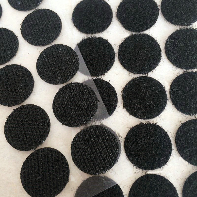 Ready Stock Round Velcro Black White Transparent Pelekat Self Adhensive