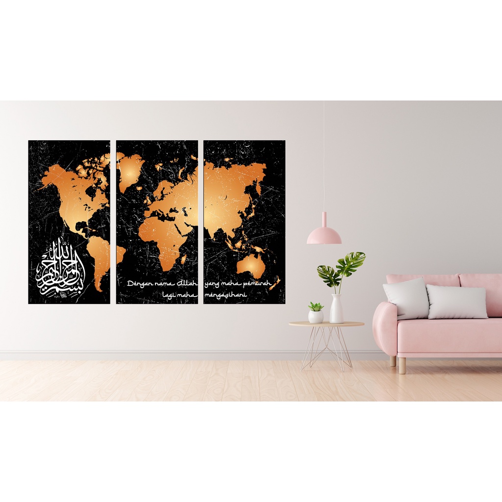 [CODE B 001] FRAME HOME DECOR KHAT HIASAN DINDING BISMILLAH WALL ...
