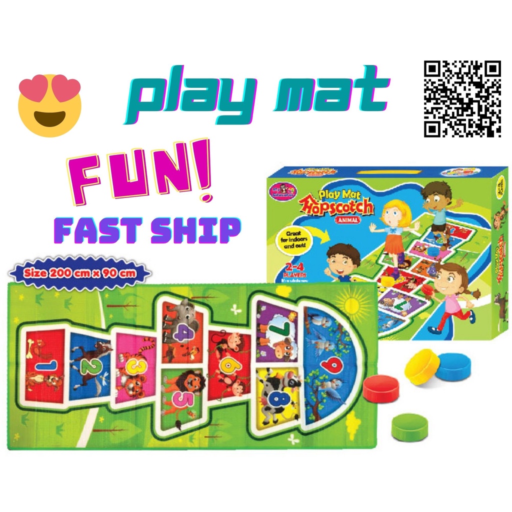 HOPSCOTCH PLAY MAT SKIP JUMP FUN PLAY FOR KIDS [READY STOCK] PLAYMAT ...